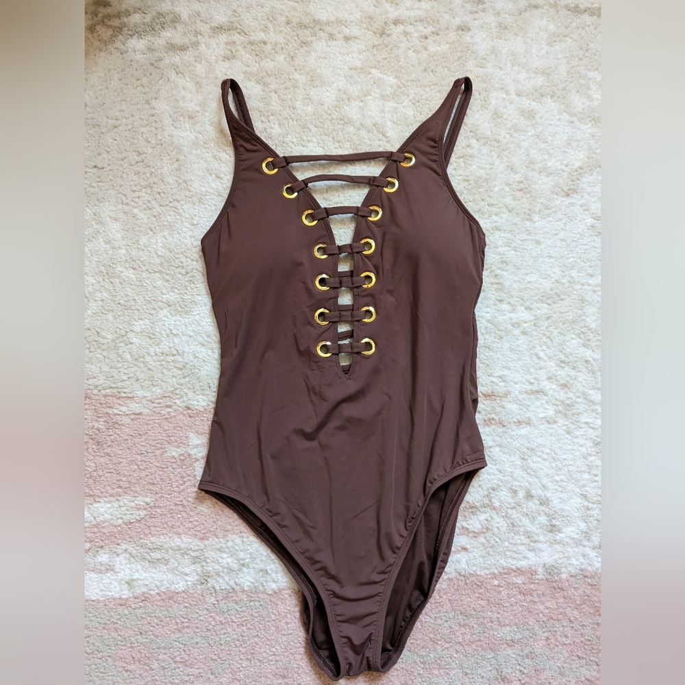 Bleu Rod beattie swimsuit Mocha sz 10